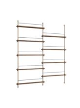 Billede af Moebe Magazine Shelving 188x162 cm - Smoked Oak/Warm Grey