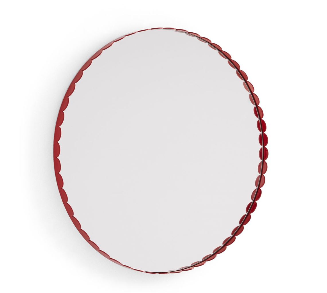 Billede af HAY Arcs Mirror Round Ø: 60 cm - Red 