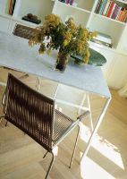 Billede af Thorup Copenhagen Noel Chair W.Armrest SH: 46 cm - Stål/Brun