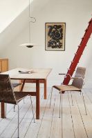 Billede af Thorup Copenhagen Noel Chair W.Armrest SH: 46 cm - Stål/Brun