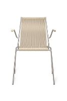 Billede af Thorup Copenhagen Noel Chair W.Armrest SH: 46 cm - Stål/Natur