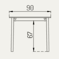 Billede af FDB Møbler M3 Sammen Havebord 90x104,5 cm - Massiv Teak / Natur 