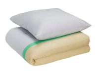 Billede af Hübsch Block Sengetøj 140x200 cm - Beige/Flerfarvet