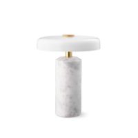 Billede af Design By Us Trip Portable Lamp H: 21 cm - Carrara Marble/Opal