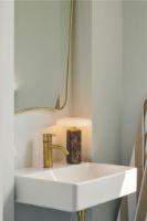 Billede af Design By Us Trip Portable Lamp H: 21 cm - Dark Emperador Marble/Opal