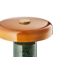 Billede af Design By Us Trip Portable Lamp H: 21 cm - Moss Marble/Amber

