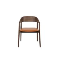 Billede af Andersen Furniture AC2 Sædepolstret Spisebordsstol SH: 44 cm - Eg Røget/Cognac Læder OUTLET