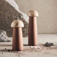 Billede af MUUBS Yami Salt og Peberkværn S H: 15 cm - Carboniseret Ask/Marmor