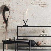 Billede af MUUBS Ava Lysestage H: 22 cm - Antik Mørk Grå