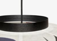 Billede af &Tradition Formakami JH5 Limited Edition Pendant Ø: 70 cm - Ivory White Printed Pattern/Black