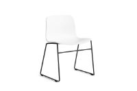 Billede af HAY AAC 08 About A Chair SH: 46 cm - Black Powder Coated Steel/White