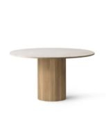Billede af Vipp 494 Cabin Round Table Ø: 130 cm - Light Oak / Beige Marble 