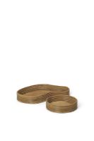 Billede af Ferm Living Isola Trays Set of 2 - Natural Rattan