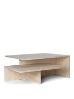 Billede af Ferm Living Distinct Grande Duo Sofabord 133x70 cm - Travertine