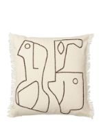 Billede af Ferm Living Figure Cushion 50x50 cm - Off-White/Coffee
