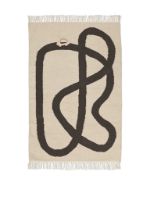 Billede af Ferm Living Lane Rug 70x105 cm - Off-White/Chocolate