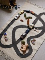 Billede af Ferm Living Lane Rug 70x105 cm - Off-White/Chocolate