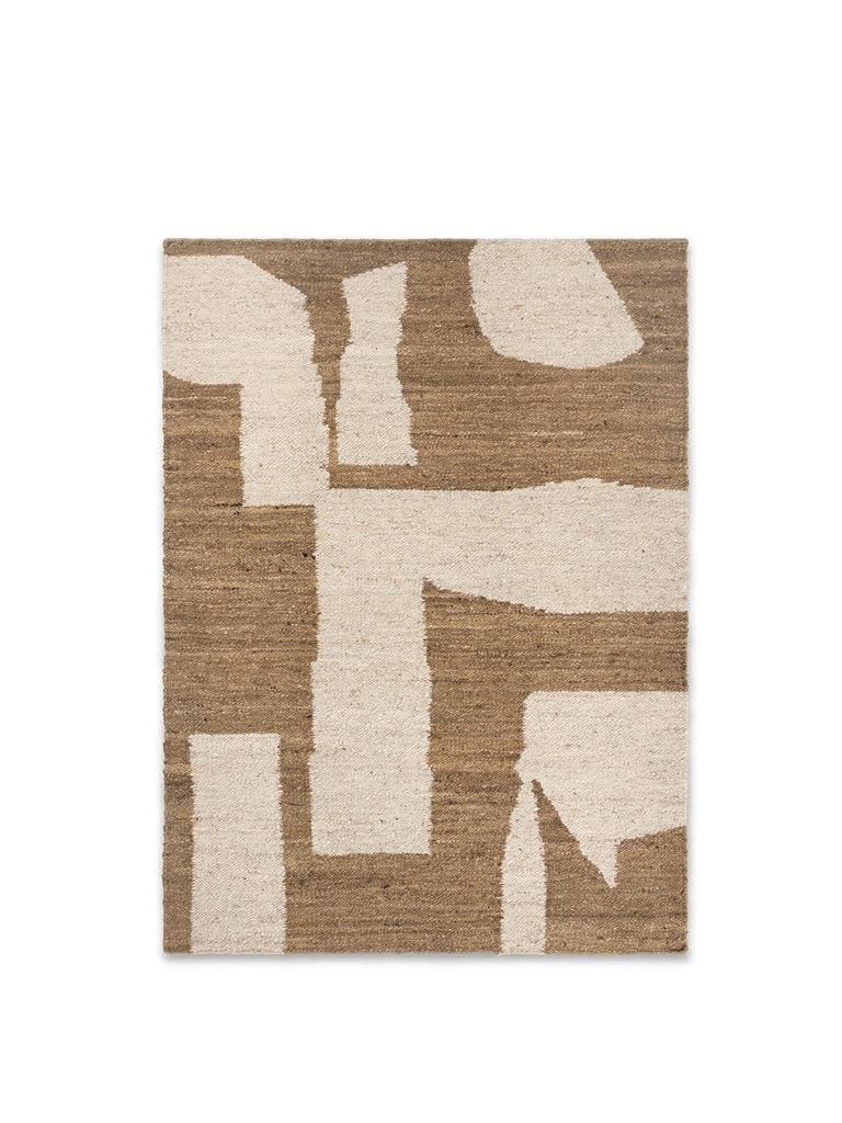 Billede af Ferm Living Piece Rug 140x200 cm - Off-White/Toffee