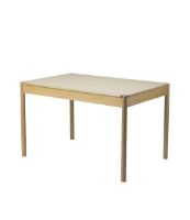 Billede af FDB Møbler C44 Spisebord M. Vendbar Bordplade 120x80 cm - Beige/Sort Laminat