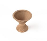 Billede af VIA Copenhagen Hyperbel Sidebord H: 47 cm - Oak White Oil/Clear Glass