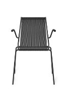 Billede af Thorup Copenhagen Noel Chair W.Armrest SH: 46 cm - Sort/Sort