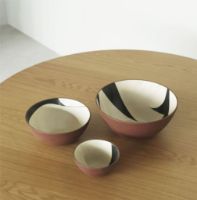 Billede af Normann Copenhagen Line Skål Ø: 23 cm - Sort/Creme