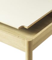 Billede af FDB Møbler C44 Sofabord M. Vendbar Bordplade 60x60 cm - Beige/Sort Laminat 