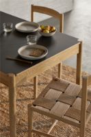 Billede af FDB Møbler C44 Spisebord M. Vendbar Bordplade 80x80 cm - Beige/Sort Laminat