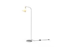 Billede af NUAD Avra Floor Lamp - Brushed Steel/Creme OUTLET