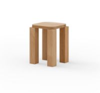 Billede af New Works Atlas Stool H: 44 cm - Natural Oak