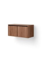 Billede af New Works Cabinet Low w. Doors 38,4x79 cm - Walnut