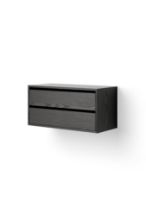 Billede af New Works Cabinet Low w. Drawers 38,4x79 cm - Black Ash
