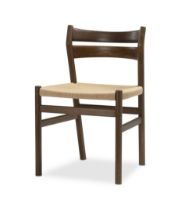 Billede af Bernstorffsminde Møbelfabrik BM1 Stol SH: 46 cm - Oliebehandlet Røget Eg/Natur Flet