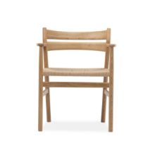 Billede af Bernstorffsminde Møbelfabrik BM2 Armstol SH: 46 cm - Oliebehandlet Eg/Natur Flet