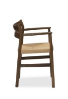 Billede af Bernstorffsminde Møbelfabrik BM2 Armstol SH: 46 cm - Oliebehandlet Røget Eg/Natur Flet