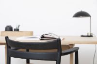 Billede af Bernstorffsminde Møbelfabrik BM2 Armstol SH: 46 cm - Sortlakeret Eg/Natur Flet