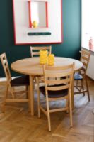 Billede af Bernstorffsminde Møbelfabrik Brú Spisebord Rundt Ø: 130 cm - Sæbebehandlet Eg