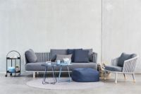 Billede af Cane-line Outdoor Divine Fodskammel 55x55 cm - Midnight Blue