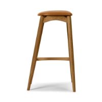 Billede af Sibast Furniture No 7 Barstol Lav H: 65 cm - Eg Natur Olie/Cognac Læder 