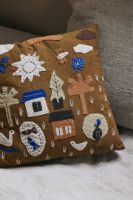 Billede af Ferm Living Village Cushion 40x40 cm - Sugar Kelp