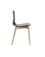 Billede af Labofa GROOVY Spisebordsstol Sædehøjde: 47 cm - Sort/Eg OUTLET