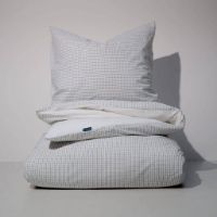 Billede af Auping Casual Squares Sengetøj 140x220 cm - Cream/Dark Blue