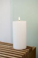 Billede af Sirius Sille Genopladelige LED Stearinlys 10x20 cm - Hvid