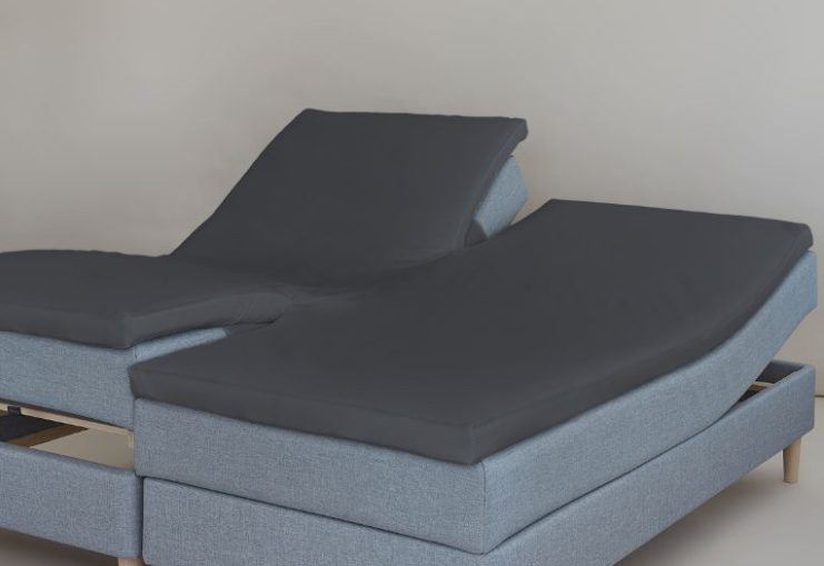 Billede af CPH Living Splitlagen Egyptisk Bomuldssatin H60 180x200x7 cm - Grafit