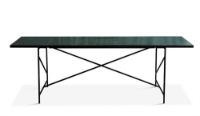 Billede af HANDVÄRK FURNITURE Spisebord 230 L: 230 D: 96 H: 74 cm - Sort Stel / Grøn Marmor