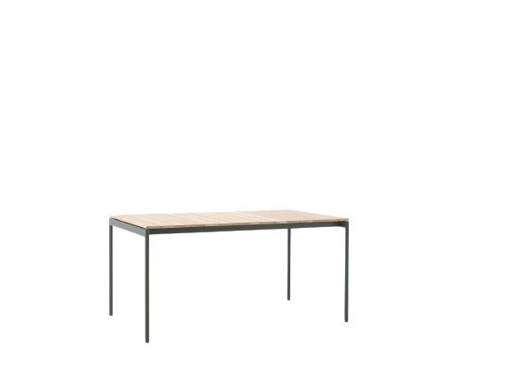 Billede af &Tradition Ville AV25 Andersen & Voll Outdoor Dining Table 90x150 cm - Bronze Green/Teak