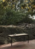 Billede af &Tradition Ville AV27 Andersen & Voll Outdoor Bench 40x110 cm - Warm Black/Teak