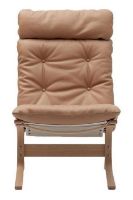 Billede af LK Hjelle Siesta Classic Lænestol Høj SH: 45 cm - Nature/Hemsen Anilin Sand