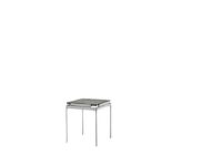 Billede af &Tradition Sett LN11 Side Table 40x40 cm - Dark Chrome Frame/Smoked Cast Glass