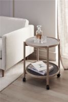 Billede af Thomsen Furniture 5058 James Bakkebord 50x58 cm - Eg/Mørkegrå/Granitgrå